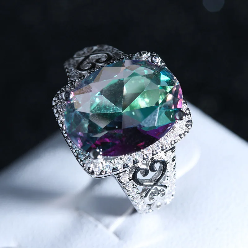 colorful crystal rings jewelry silver (3)