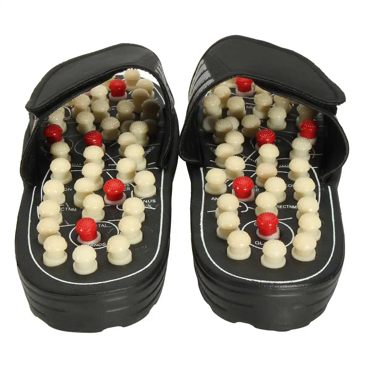 Baratos Unisex 1 par de sandalias médicas zapatillas masajeadoras de pies para hombres mujeres reflexología acupresión cuidado de los pies zapatos de masaje de acupuntura