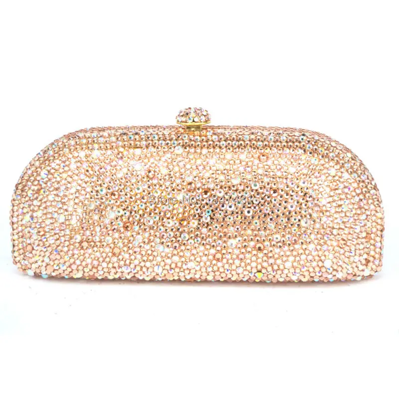 LaiSC Champagne Evening font b Clutch b font Bag Crystal font b Party b font Purse