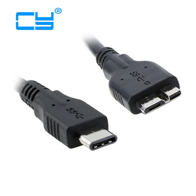 

USB-C USB 3.1 Type C Male Connector to Micro B USB3.0 Male Data Cable 1m 100cm 3ft 1meter for Apple Macbook & Laptop Black&White