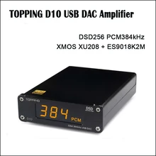 TOPPING D10 DAC Audio Amplifier ES9018KAM USB DAC Amp DSD Amplifiers xmos xu208 Optical Spdif Coaxial input TOPPING D10 DAC Audio Amplifier ES9018KAM USB DAC Amp DSD Amplifiers xmos xu208 Optical Spdif Coaxial input
