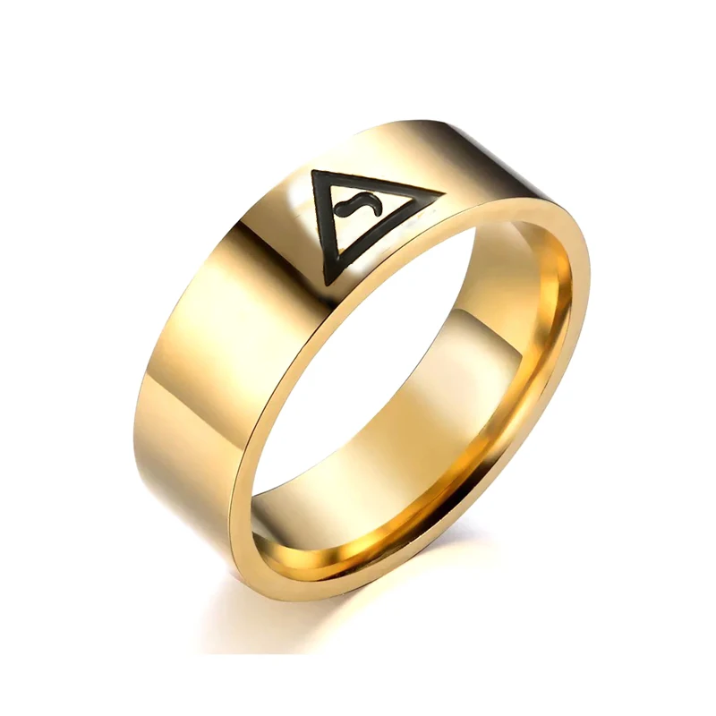 

Size 7-15 316L stainless steel silver gold Masonic Ring Scottish Rite Freemason round circle 14 Degree Mason freemason rings