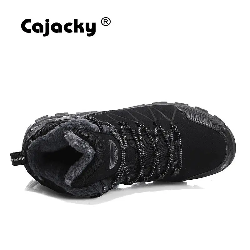 Cajacky/Брендовые мужские ботильоны с мехом сезон осень зима зимние ботинки мужская