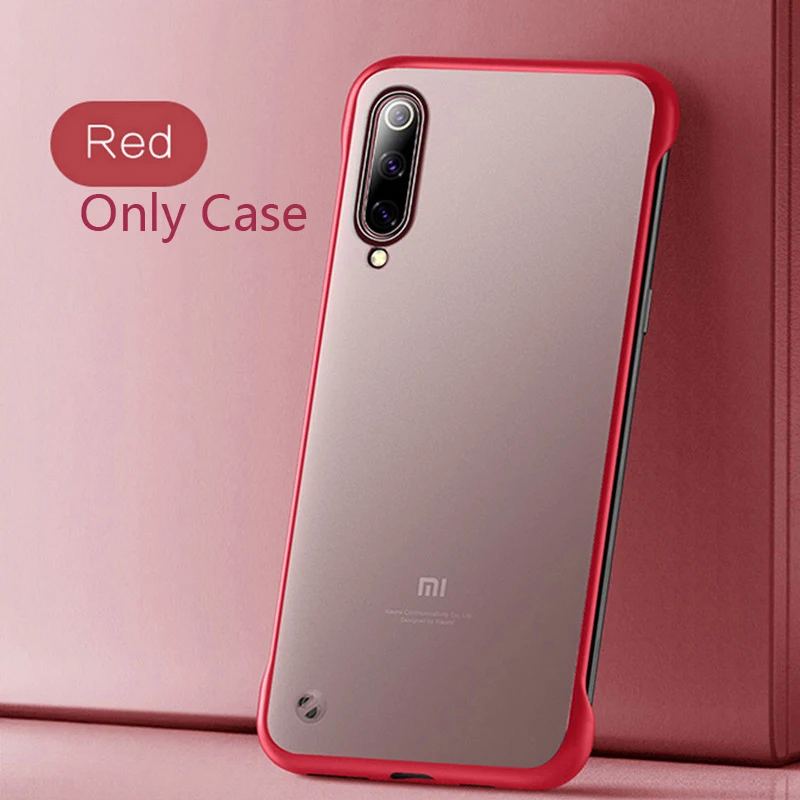 USLION ультра тонкий Бескаркасный чехол для телефона для Xiaomi 9 9 SE 8 Explorer Redmi K20 Pro Прозрачный матовый Жесткий PC чехол s Fundas - Цвет: Only Red Case