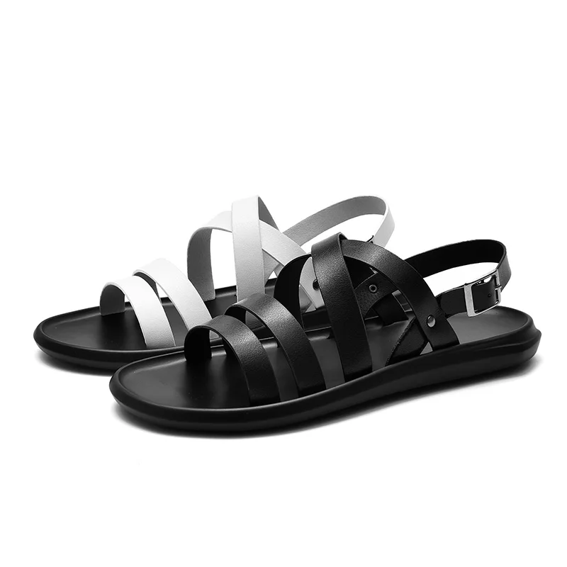 Sandals Outdoor Scarpe 2018 stile Beach Hollow Retro Fresh Out Summer romano Surom Uomo nere gladiatore bianche 41Stcqqv