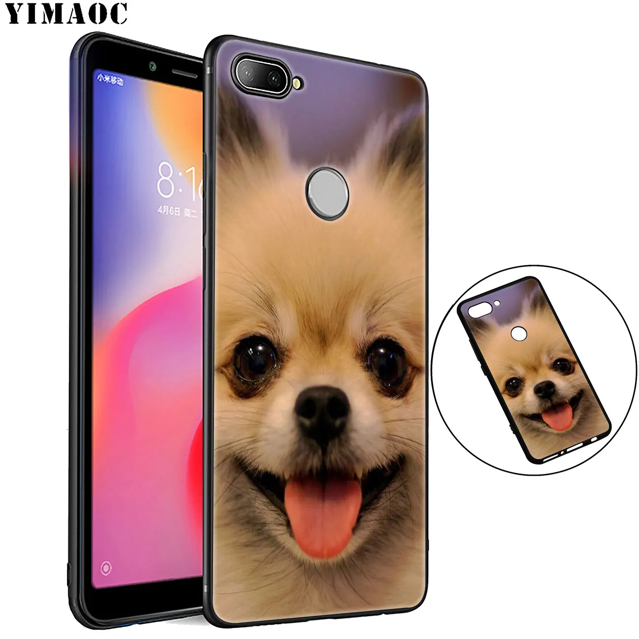 Мягкий силиконовый чехол YIMAOC для Xiaomi Redmi K30 K20 Note 8 8T 7 5 6 Pro Mi с черным цветком из