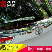 KUST Newest ABS Rear Trunk Cover For RAV4 Car Rear Trunk Door Trim Cover For Toyota For RAV4 2013 2014 2015 Exterior Accessories