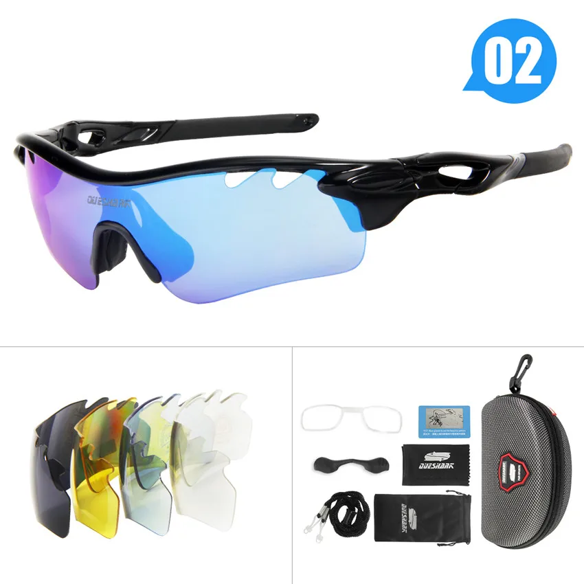 QUESHARK поляризационные велосипедные очки спортивные велосипедные солнцезащитные очки TR90 Uv400 MTB велосипедные солнечные очки велосипедные очки походные очки - Цвет: as picture showed