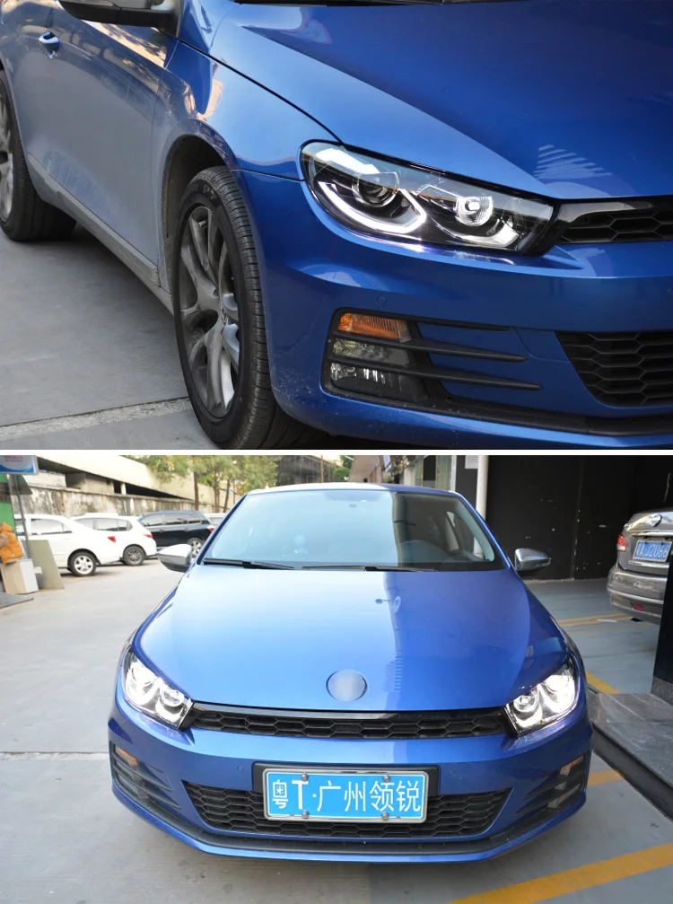 CarTuning чехол для VOLKSWAGEN Scirocco светодиодный налобный фонарь 2009 2010 2011 2012 2013 года для Scirocco фара в сборе