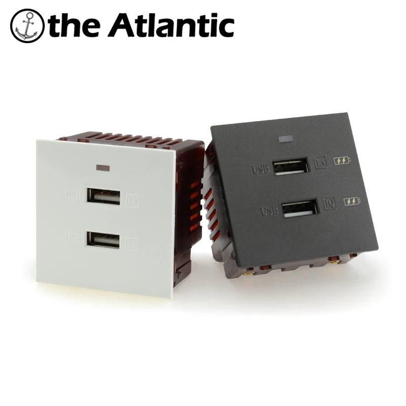 Настенная розетка с двумя USB портами и функцией подключения|Электрические