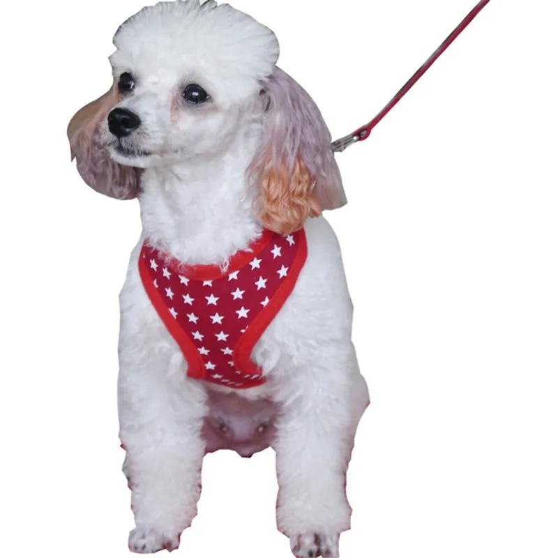 Принт в виде звезд поводок для собак; удобная и дышащая одежда для собак воротничок товары для животных собака пояс для живота, 4 штуки/набор цветов XS-XL