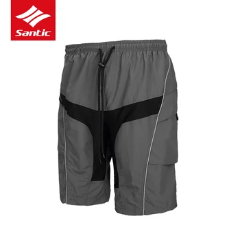 

Santic Men Loose Fit Leisure Cycling Shorts Shockproof Padded MTB Road Bike Shorts Breathable 1/2 Leisure Bicycle Sport Trouser