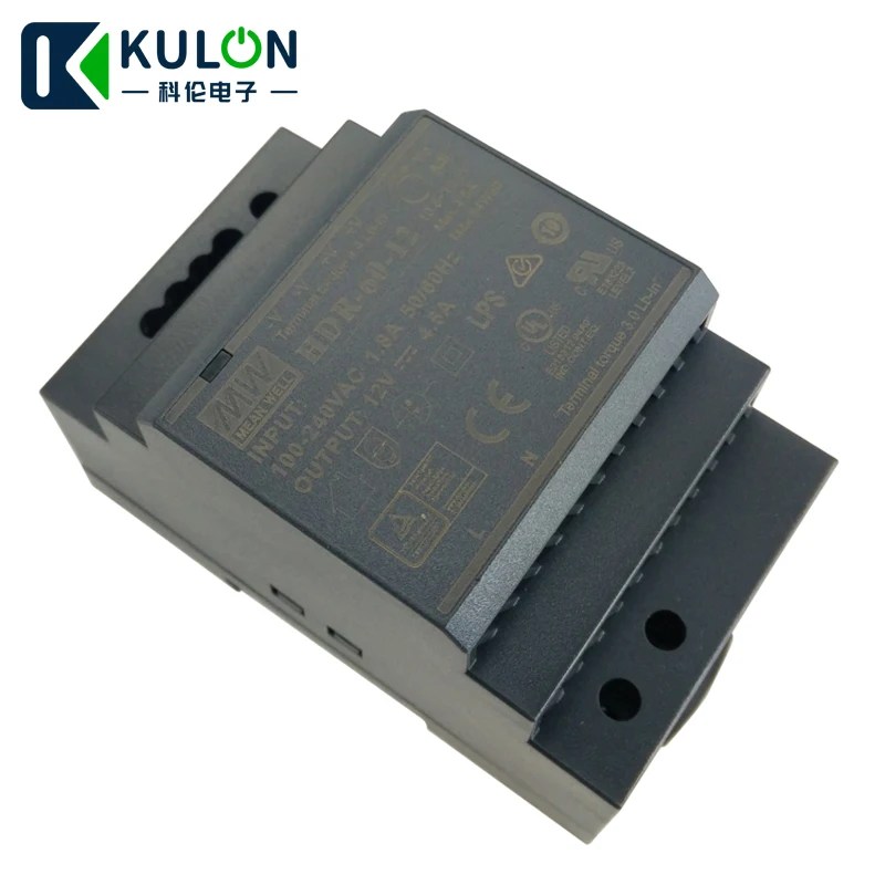 MEAN WELL HDR 60 220 В до 12 в Вт ультра тонкий шаг формы din рейка импульсный источник