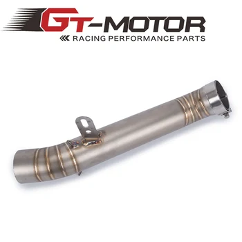 

GT Motor - Motorcycle Exhaust Middle Pipe Case SLIP ON For Aprilia RSV4 2012-2015 Stainless Steel