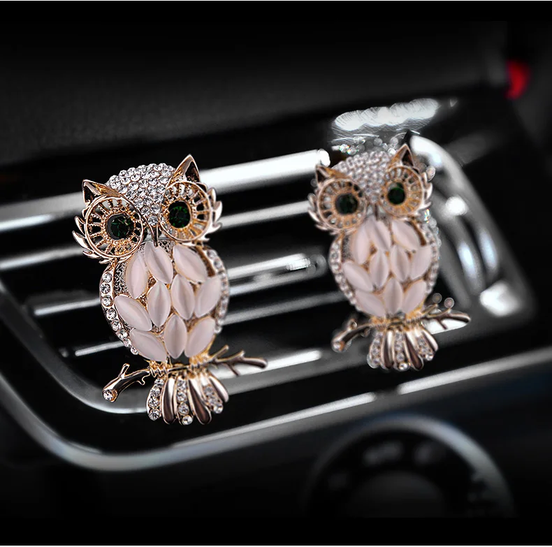 Purificador de ar com Cristal de Diamante Premium para Carro Clipe para Mulheres e Meninas Moderno Coruja Pássaro Acessórios Decorativos Fino 12 Cheap Purificador de ar