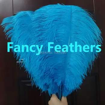 

EMS Free Shipping 50pcs/lot 55-60cm 22-24 inches Top quality Turquoise Blue ostrich feathers ostrich plumages plumes