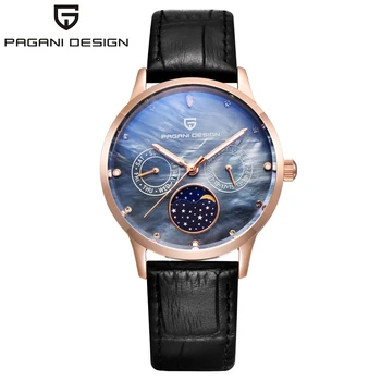 

Relogio Feminino PAGANI DESIGN Women Fashion Bracelet Watches Ladies Waterproof Leather Moon Phase Quartz Wrist Watch Clock 2019