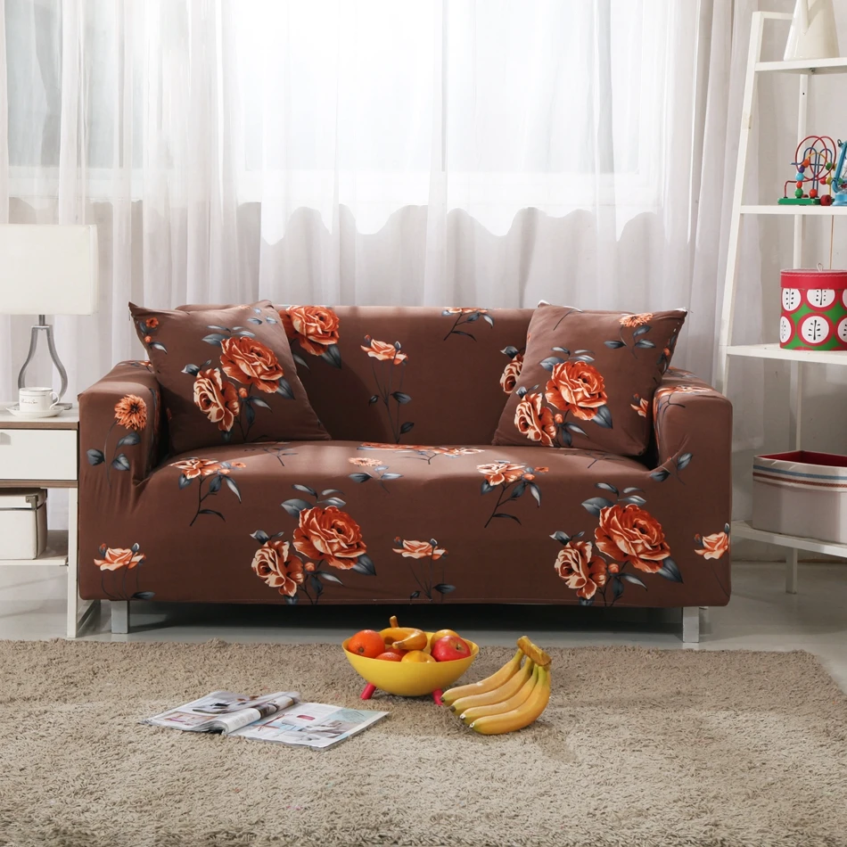 Brown Universal Stretch Furniture Covers For Living Room