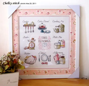 

Kitchen DIY Craft Stich Cross Stitch Cotton Fabric Needlework Embroidery Crafts Counted Cross-Stitching Kit