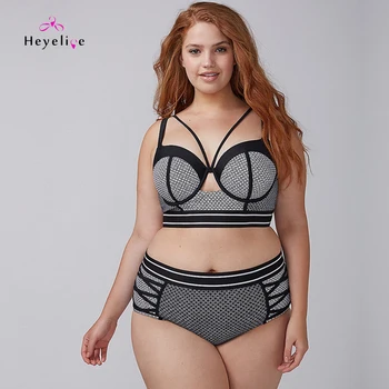 

New Plus Size Swimwear Women High Waist Bikinis Swimsuits Padded Push Up Swim Bathing Suits Plus Size 4XL Biquinis Sexy Swimwear