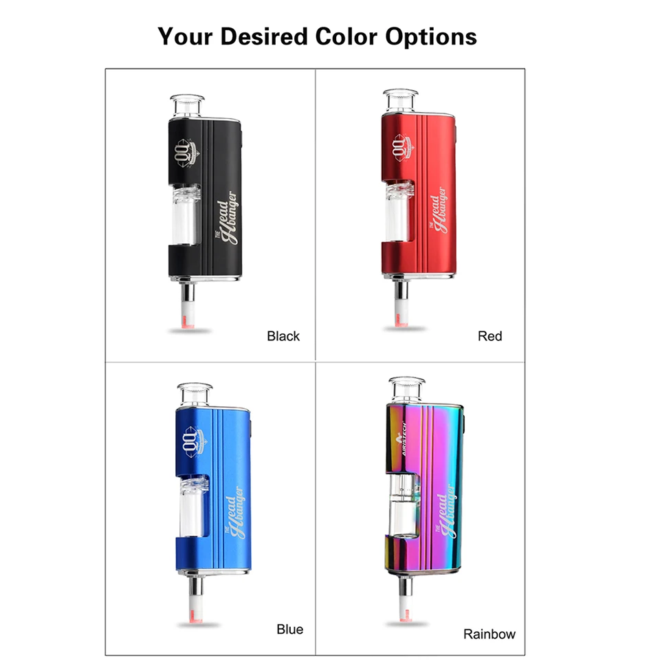 Original Airistech Headbanger Vaporizer Kit 1500mah battery Qcell Quartz Heat Coil Vape Pen kit for dip dab wax Concentrate (13)
