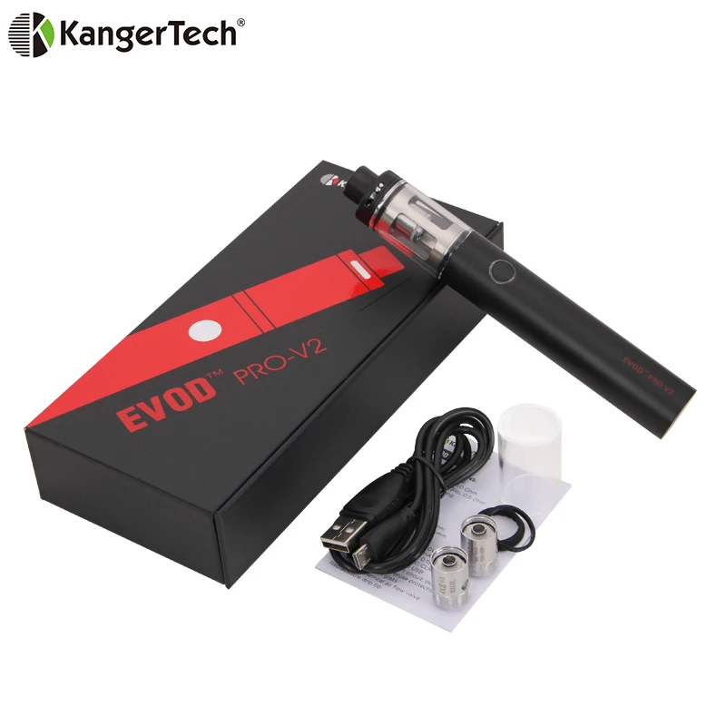 

Original KanerTech EVOD PRO V2 Kit 4ml Top Refilling Tank with 2500mah Built-in Battery All-in-One Kit with CLOCC Coil Head