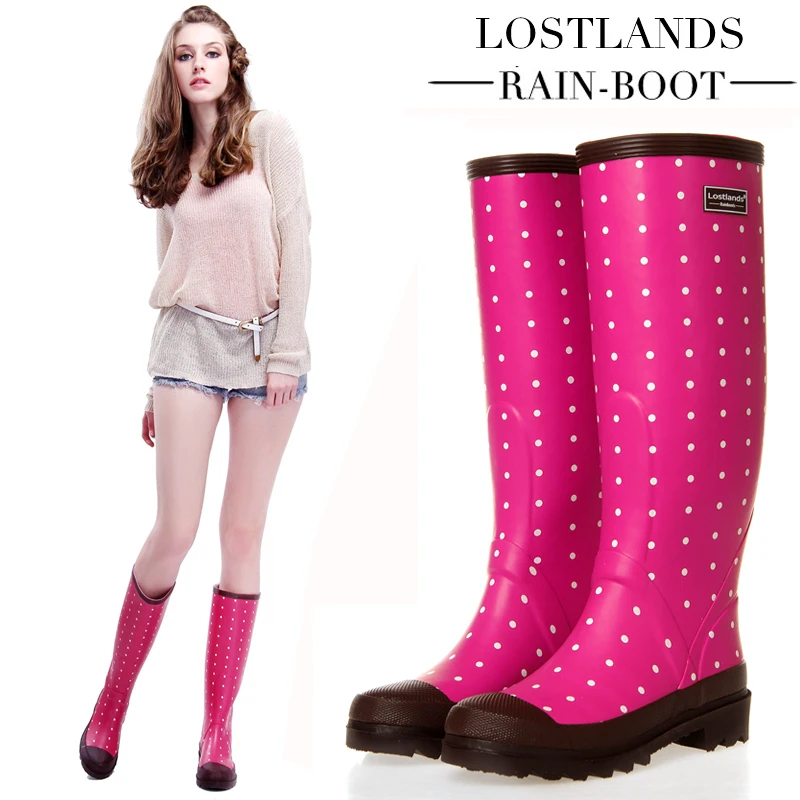 ladies pink rain boots