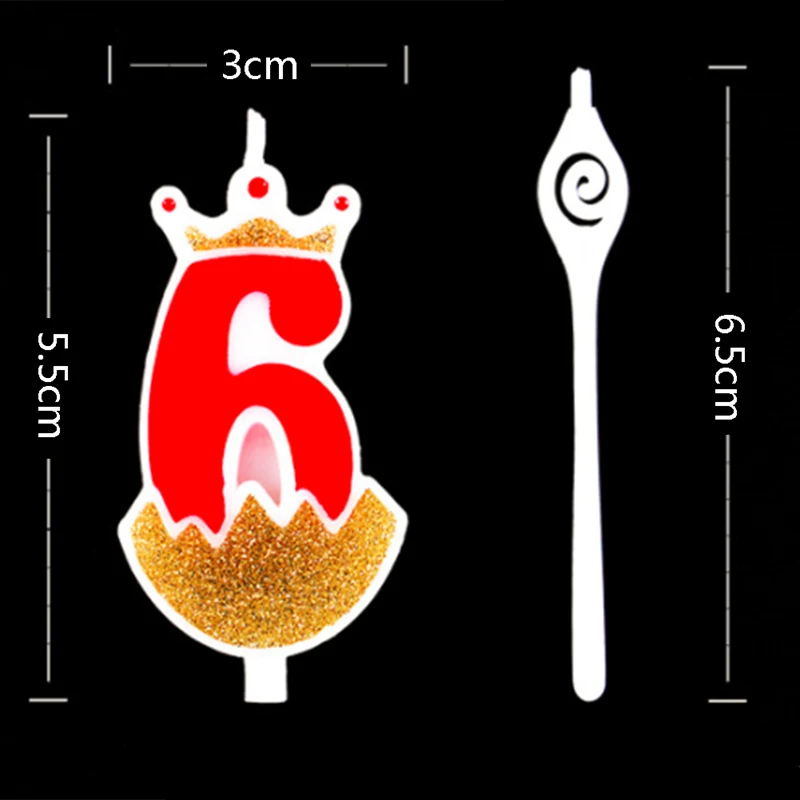 Свечи на день рождения с цифрами 1, 2, 3, 4, 5, 6, 7, 8, 9, 0, золотые, красные свечи на день рождения для торта, вечерние украшения для торта