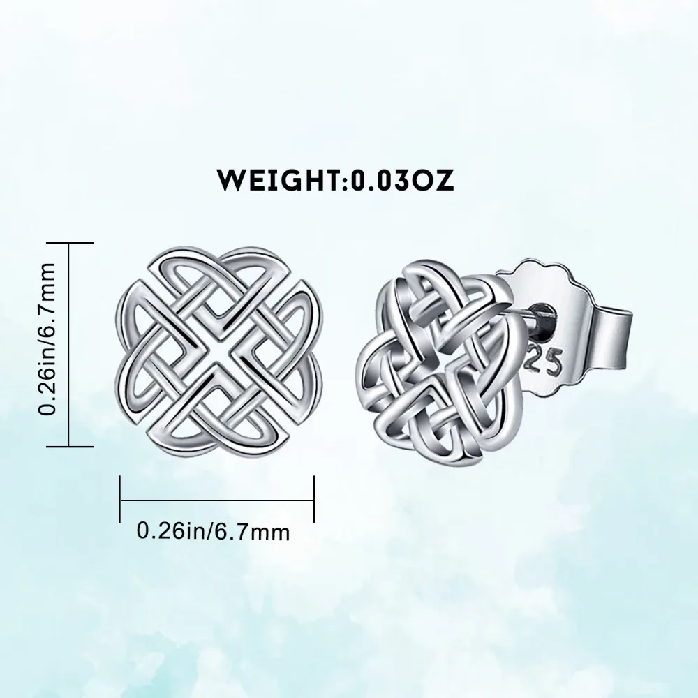 Angel Caller 925 Sterling Silver Stud Earrings Popular Weave Classic Push-back Earrings for Women Fine Jewelry Wedding Gift Fine Jewelry
