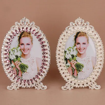 

Fashion pearl decoration photo frame metal photo frame picture frames wall photo frame miz Europe WZJ032