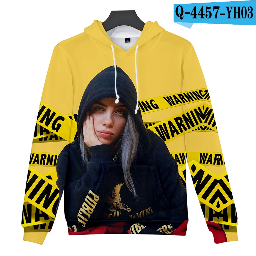 

2019 singer Billie Eilish album When We All Fall Asleep, Where Do We Go Hooded sweatshirt Men/Women Harajuku hot sale Clothes