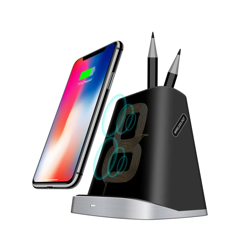 

Qi Wireless Charging Charger Dock with Pen Holder For Samsung S9 NOTE 9 S8 for iPhone 8 for iPhone 8 Plus for HUAWEI Mate20