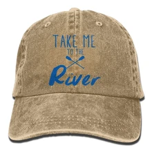 Возьмите меня в Байдарка для реки Спортивная джинсовая Регулируемый головной убор Женская изогнутая бейсбольная шляпа