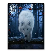 Пользовательские Алмазная картина волка Роза вышивка крестиком Рождество Санта Клаус Снеговик hibah домашний декор pintura Алмазная мозаика Круз фильмы