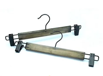 

Jetdio Antique Wooden Hanger with Clips for Pants and Skirt, Clothes Shop Hanger (20 pieces/ lot)