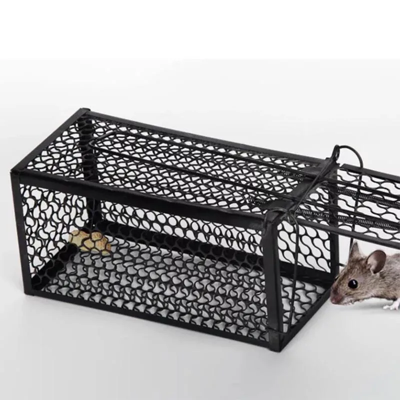 

Double spring automatic lock rat cage folding metal cage new large size rat trap