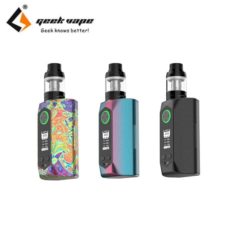 Elektronik Sigara Geekvape Blade 235W Kit 235W Blade Box Mod Vape With 4ml Aero Tank Vaper Powered by 18650 20700 21700 Battery
