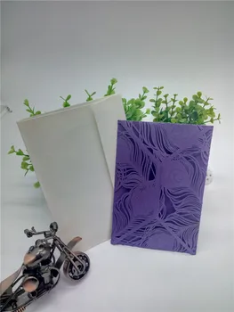 

100pc/lot Laser Cut Wedding Invitations Card European Style Hollow out Party Invitation Cards And Envelope Two-Piece