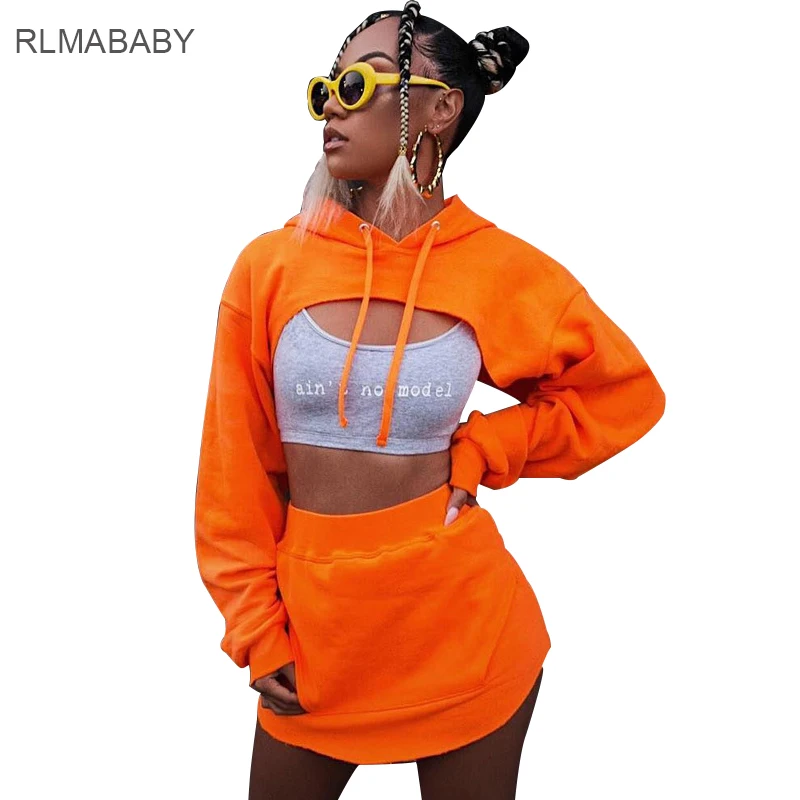 RLMABABY осень зима асимметричное платье Мода с капюшоном длинным рукавом 2 шт.