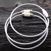 50 шт./лот Travel Kit Сталь круг keychaine 20/15 см Длина 1.5 мм Диаметр