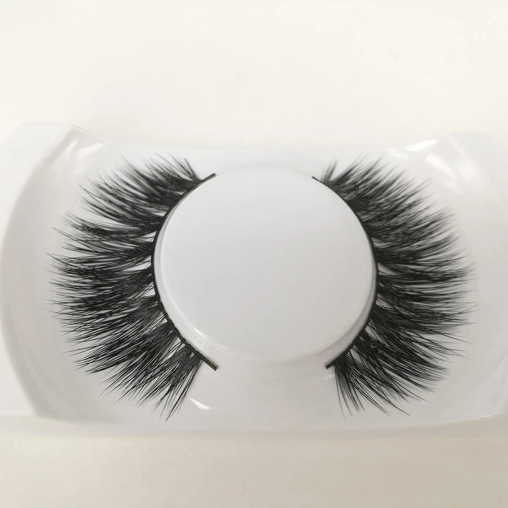 1 Pair Sexy Women Long Natural Looking Thick Cross Eye Lashes False Eyelashes