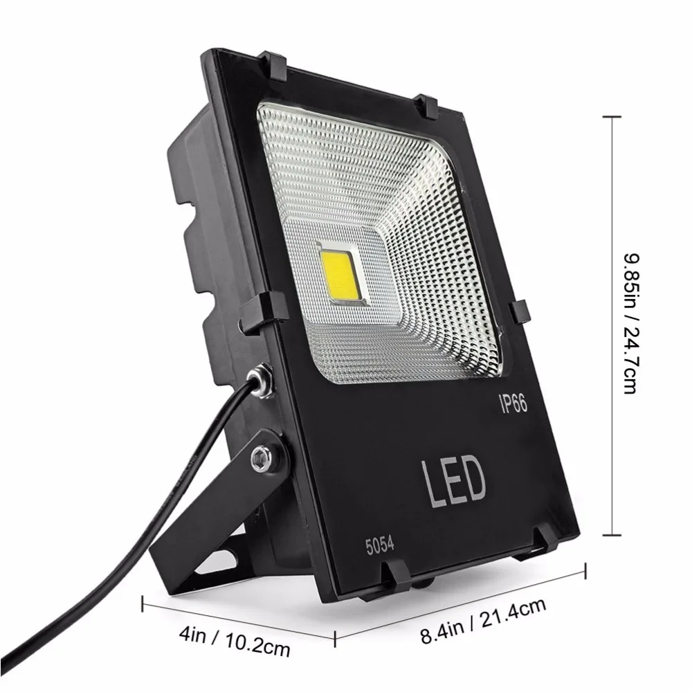 50W led Flood Light Outdoor Indoor Work with Plug 500W Halogen Bulb Equivalent IP66 Waterproof 5000lm 6000K White ST92 | Лампы и