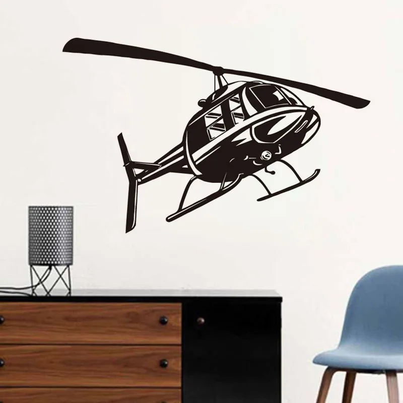 Helicopter Wall Stickers For Kids Rooms Decoration Nursery Wall Art