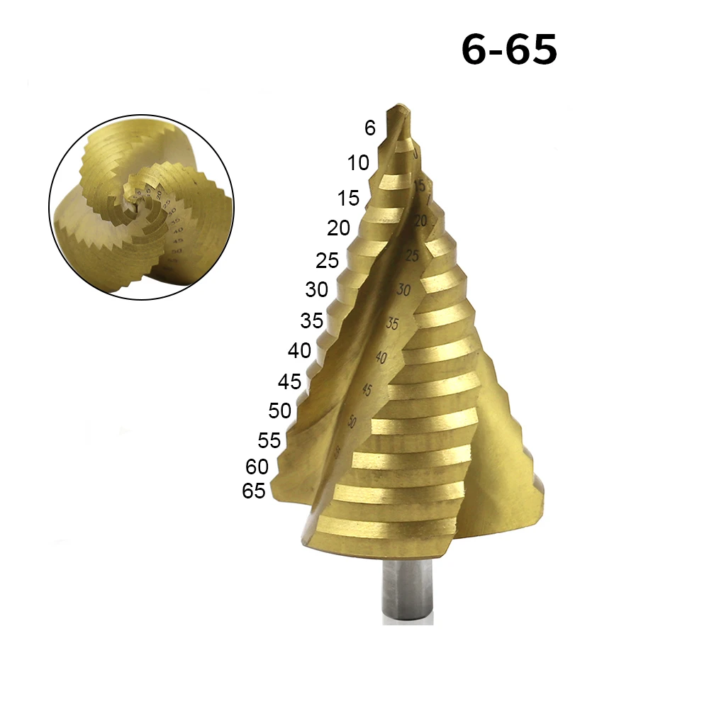 

6-65mm HSS Triangle Shank 3R Spiral Pagoda Shape Metal Steel Step For Deburring Drill Bit Hole Drill Cone Reaming Drill