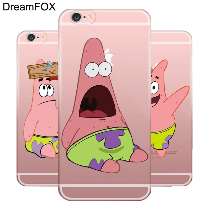 Goede DREAMFOX L072 Patrick Star Soft TPU Silicone Case Cover Voor Apple iPhone X XR XS Max 8 7 6 6 s Plus 5 5 s SE 5C 4 4 s