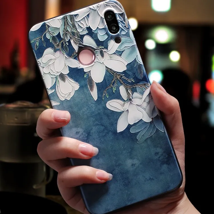 Мягкий чехол с 3D тиснением для Huawei P20 P30 P8 P9 P10 Mate 10 20 Lite Pro Nova 3 3i Capa для Huawei Honor 8X 6A 7A Pro 9 Lite 10 - Цвет: yulanhua