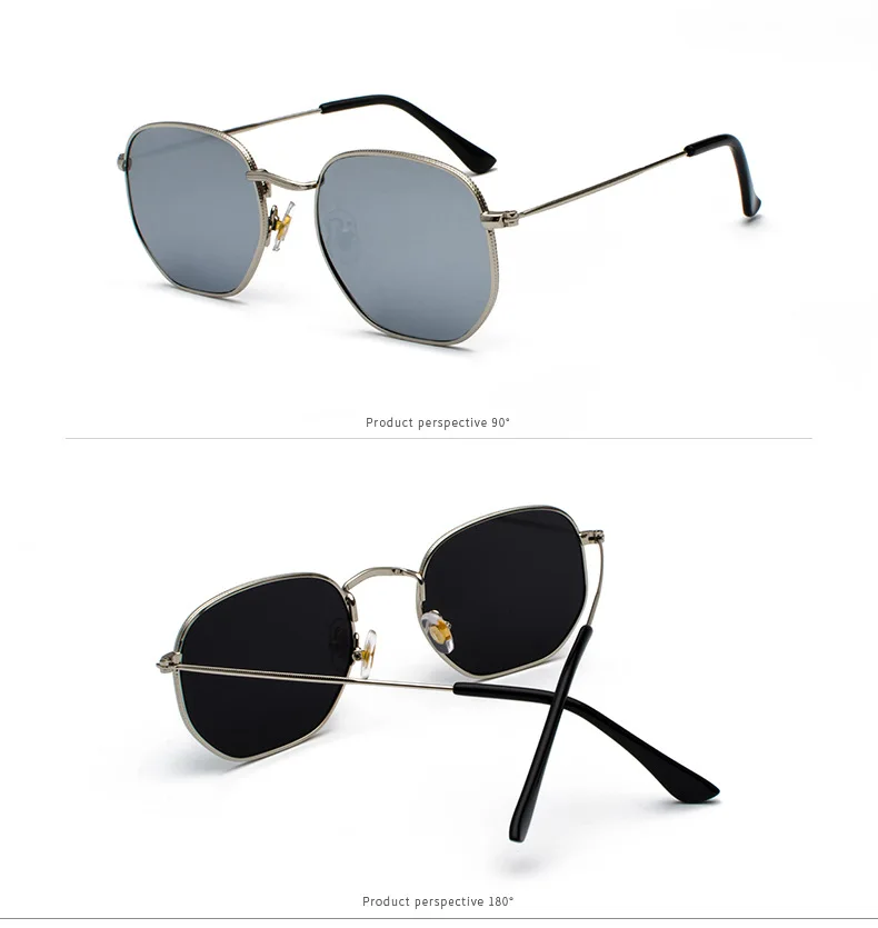 2021 Hexagon Sunglasses Women Brand Designer Small Square Sunglases Men Metal Frame Driving Fishing Glasses Zonnebril Mannen big square sunglasses