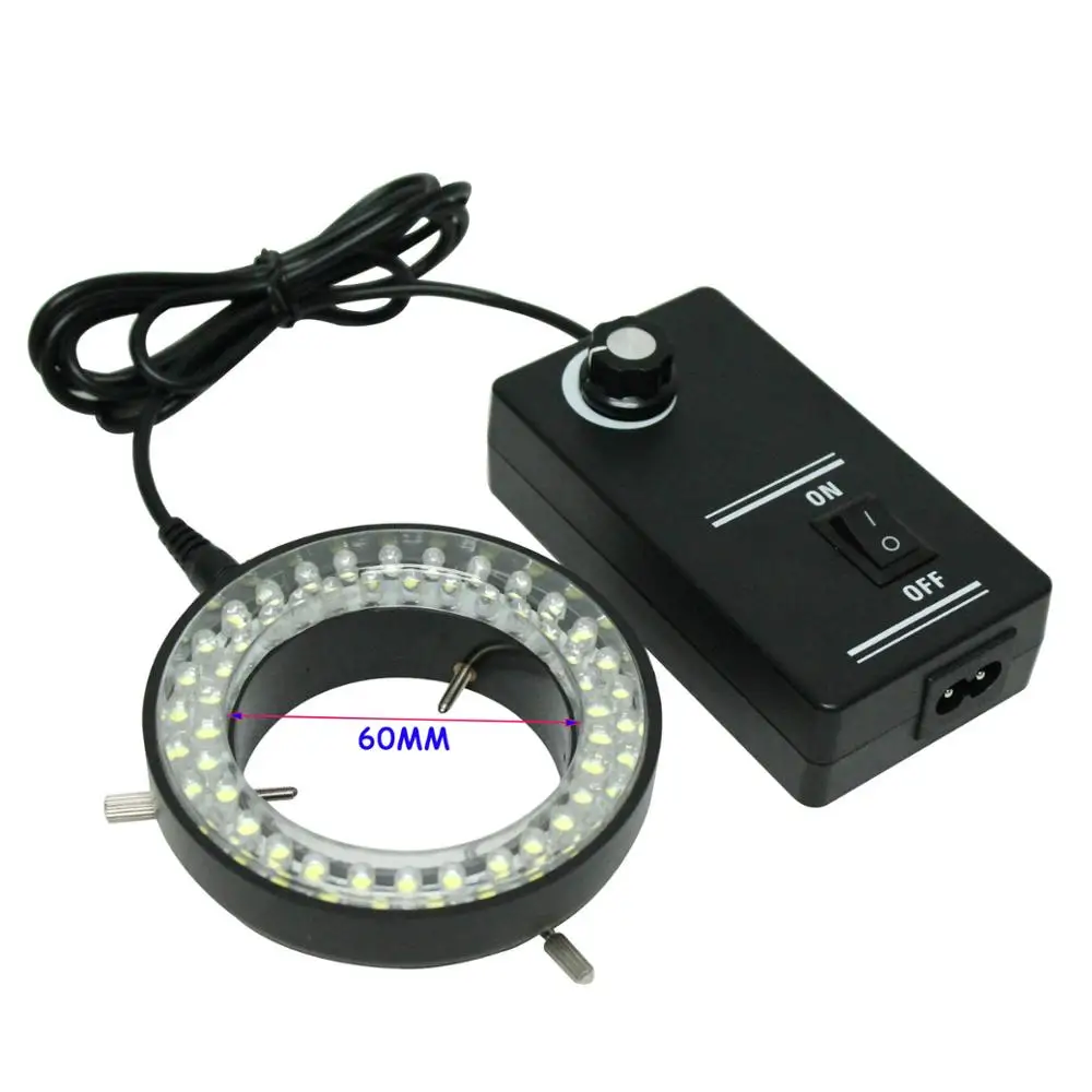 

60 LED Light Source Ring Light Illuminator for Industrial Video Stereo Microscope Camera Lens Magnifier