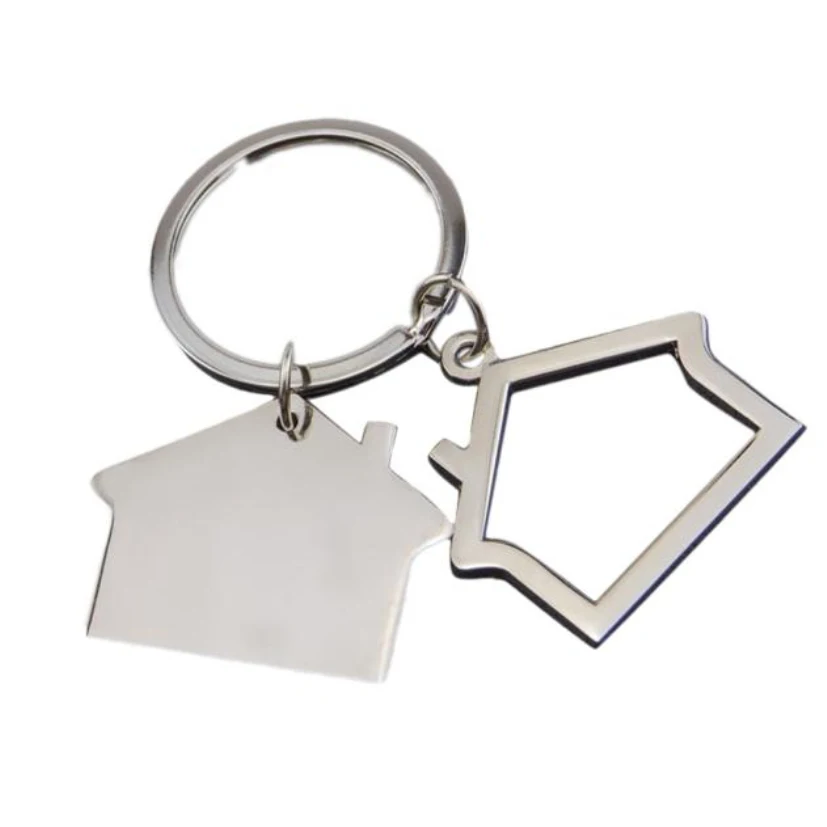 New Modern House Home Keychain Key Chain Keyring Keyfob Metal Christmas