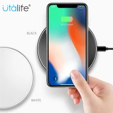 

Utalife New 10W Qi Wireless Charger Pad For iPhone X 8 8Plus Charging Pad For Samsung S8 Galaxy S9 Plus Note 8 S7 S6 Edge